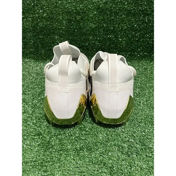 Adidas ADIZERO Primeknit Men's Football Cleats White Metallic Gold Sizes 8-13 - Picture 7 of 9